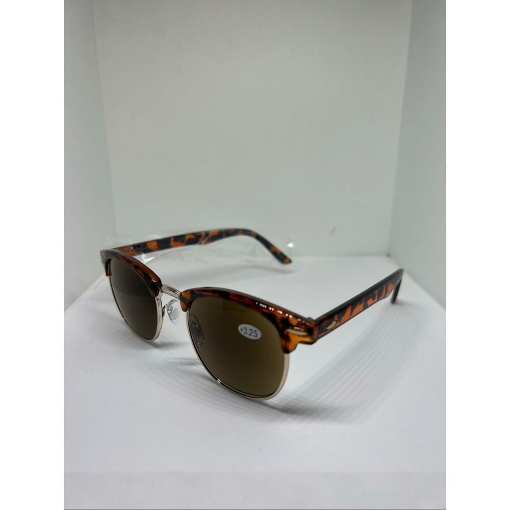 Tortoise Shell Sun Readers +3.25 Brown Lens UV Protection Sunglasses